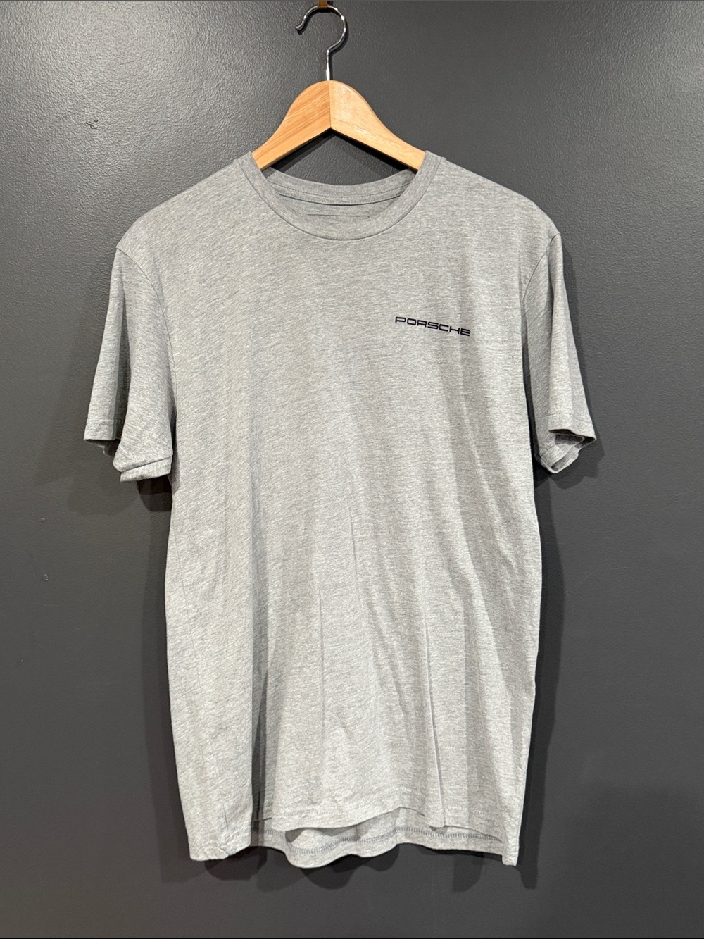 Porsche Design Light Gray Crewneck Logo Tee